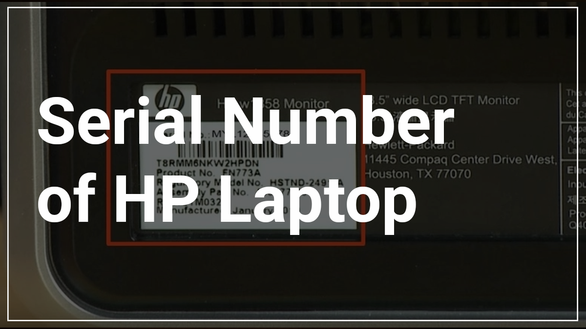 Serial Number of HP Laptop